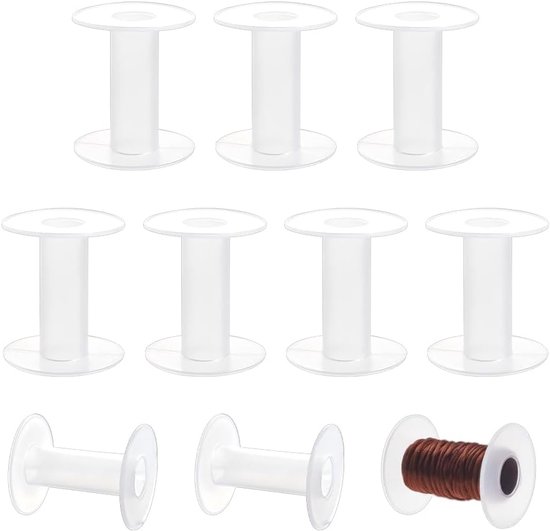 Spoelen 2.7 "Draad Weven Klossen Lege Draad Koord Draad Touw Ketting Roll Wit Ambacht Voor Borduurgaren Garen Lint Ambachten En Naaien Maken Carrier — afbeelding 5