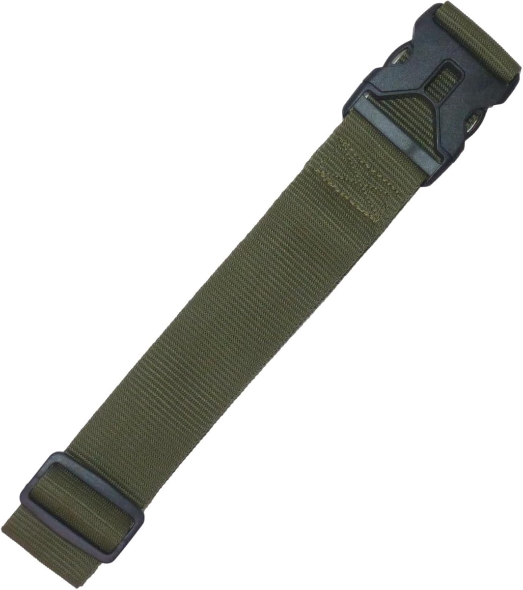 50 mm riem met lengteverstelling en snelsluiting gespen voor bagage, koffers, bagage (groen, 1 meter)