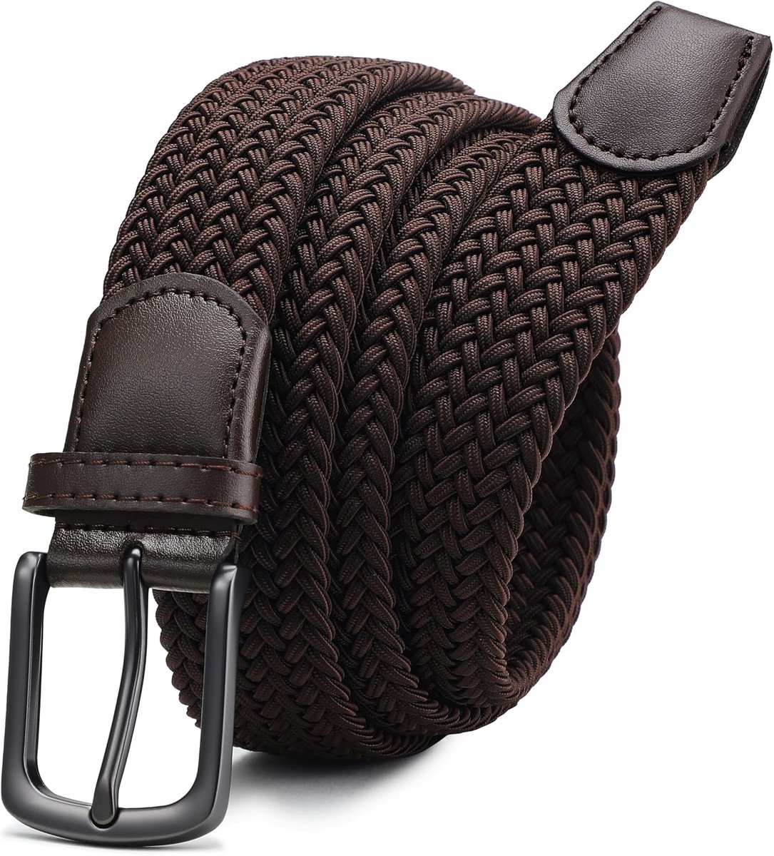 Elastische Herenriem, 35mm Gevlochten Riem Zonder Gaten, Robuuste Constructie en Gemakkelijk te Bewegen