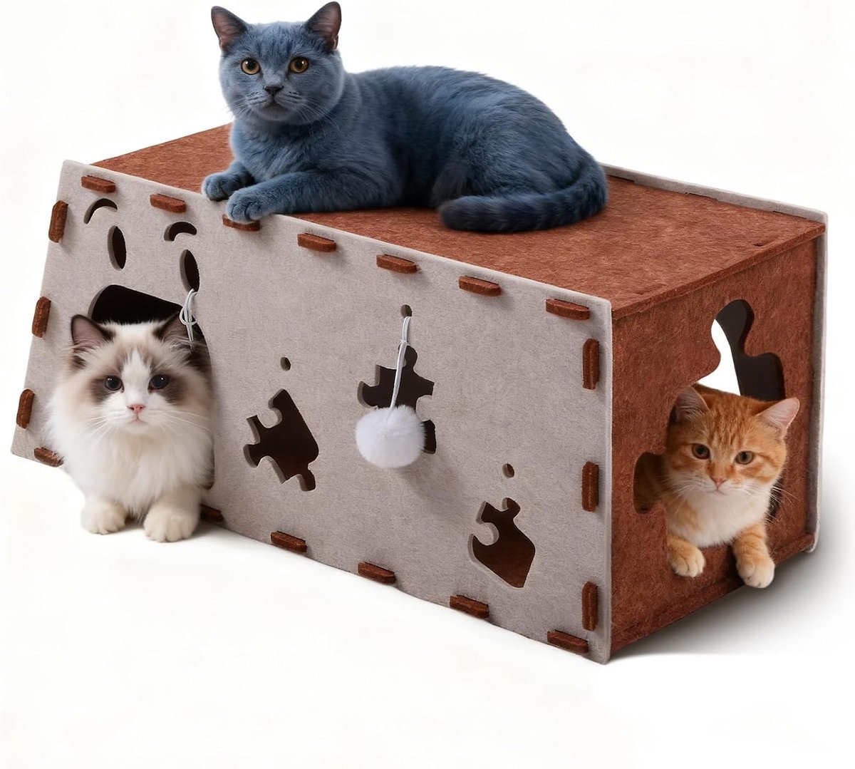 donut, pluche, huisdierbed voor katten en honden, rond, warm, zacht, comfortabel, hondensofa, kat, slapen, 38 cm, past in een 3 kg zwaar huisdier
