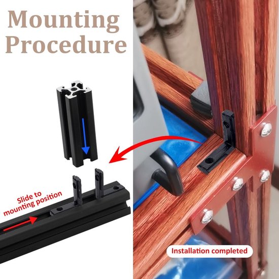 30 stuks zwarte L-beugel, haakse hoekbeugel met schroeven, zware hardwareconnectoren voor houten meubelkast, stoel, planken, houten frame, bed — afbeelding 2