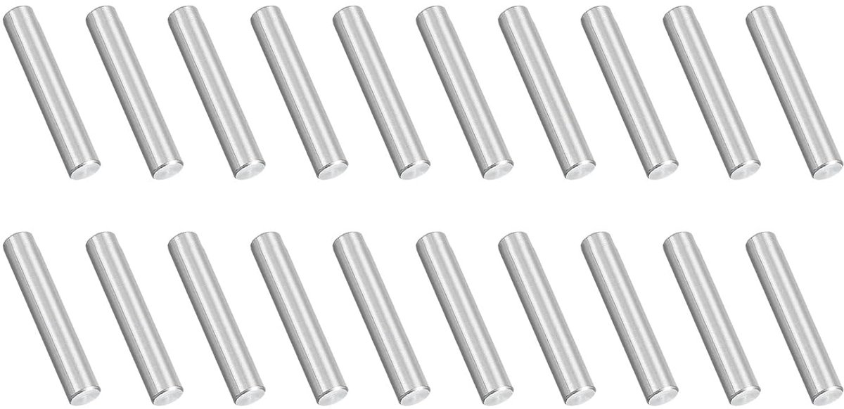 20 stuks roestvrijstalen bouten, marineblauw, klasse 316, 4 mm x 20 mm, ronde metalen staven, lineaire railassen, volledige stang voor plankhouders, doe-het-zelf, tandwielen