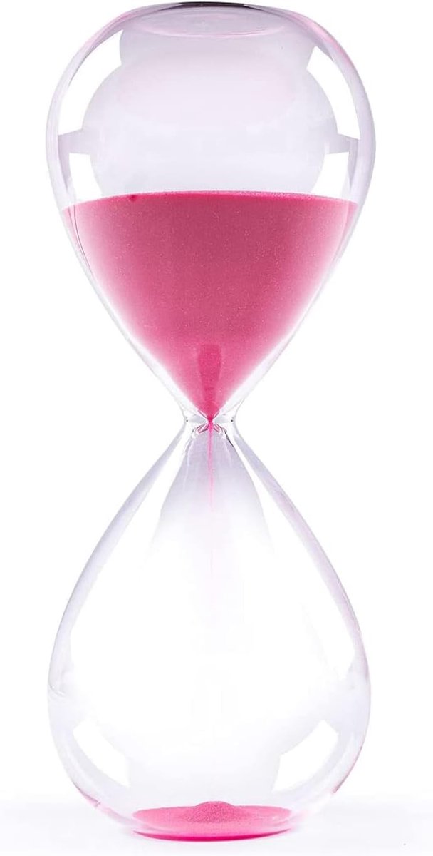 3 minuten zandloper, magenta zand, glazen decoratieve zandlopers, zandloper, ornamenten voor keuken, bureau, klaslokaal, kantoor (magenta, 3 minuten)