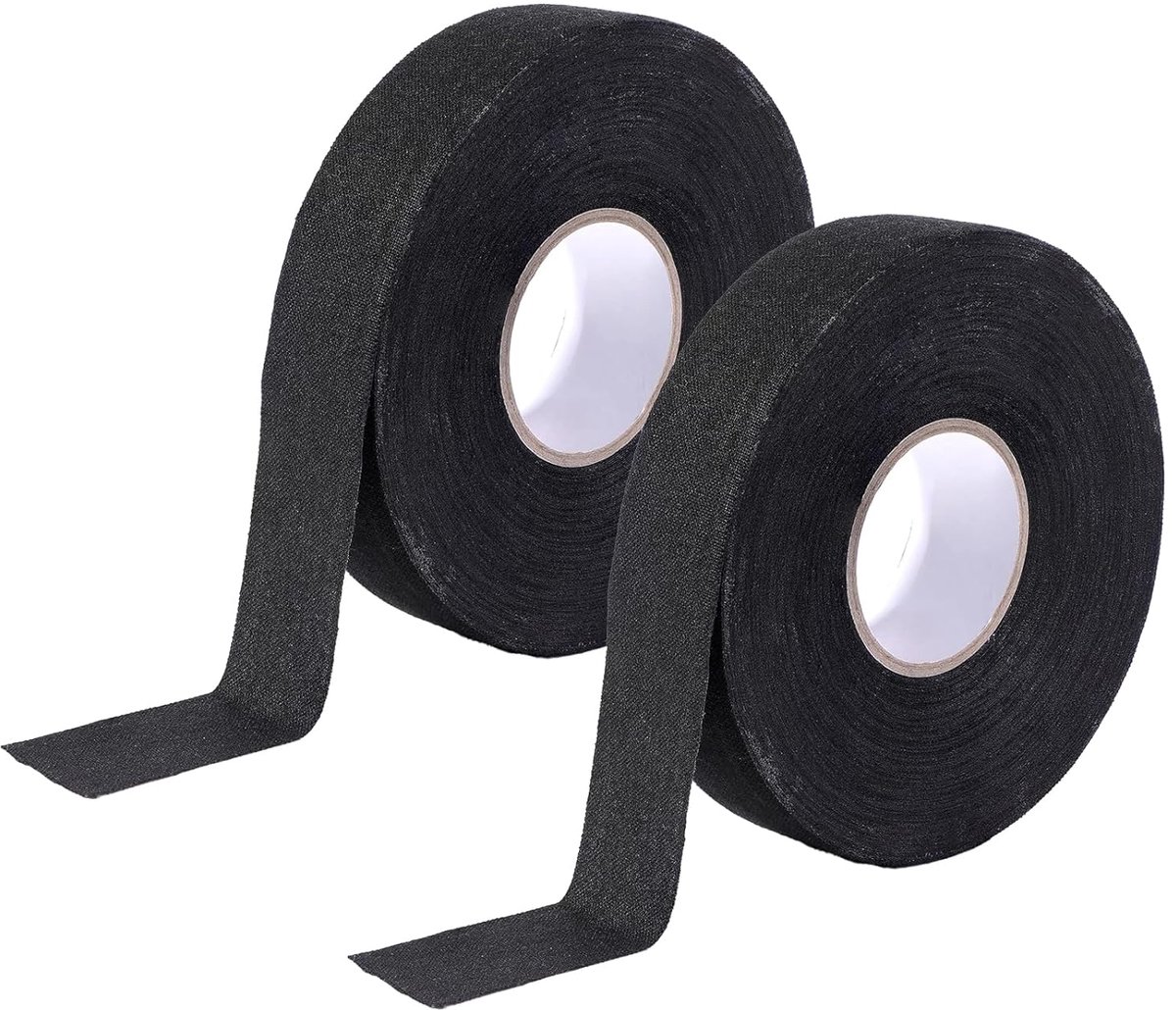 Isolatietape, pvc-isolatietape, zwart, 2,5 mm x 25 m, elektrische isolatietape, kabelboom, plakband voor auto, motorfiets, voertuigen, kabel vast