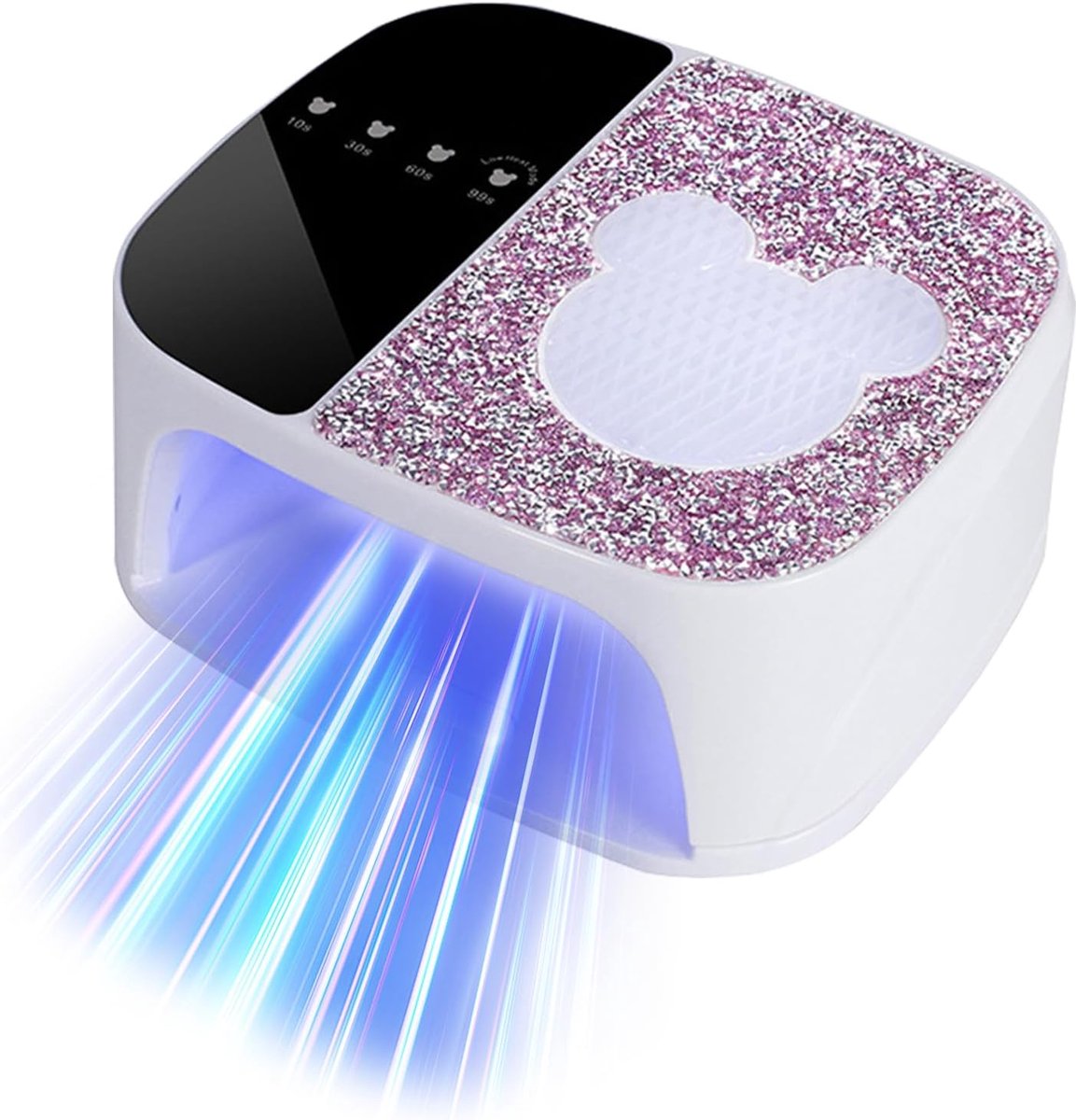 SnelShoppen - Nagellamp LED-UV-lamp voor Gelnagels met 36 Lampkralen, Infraroodsensor en Strass-steentjes, Afneembare Basis voor Thuis en Salongebruik