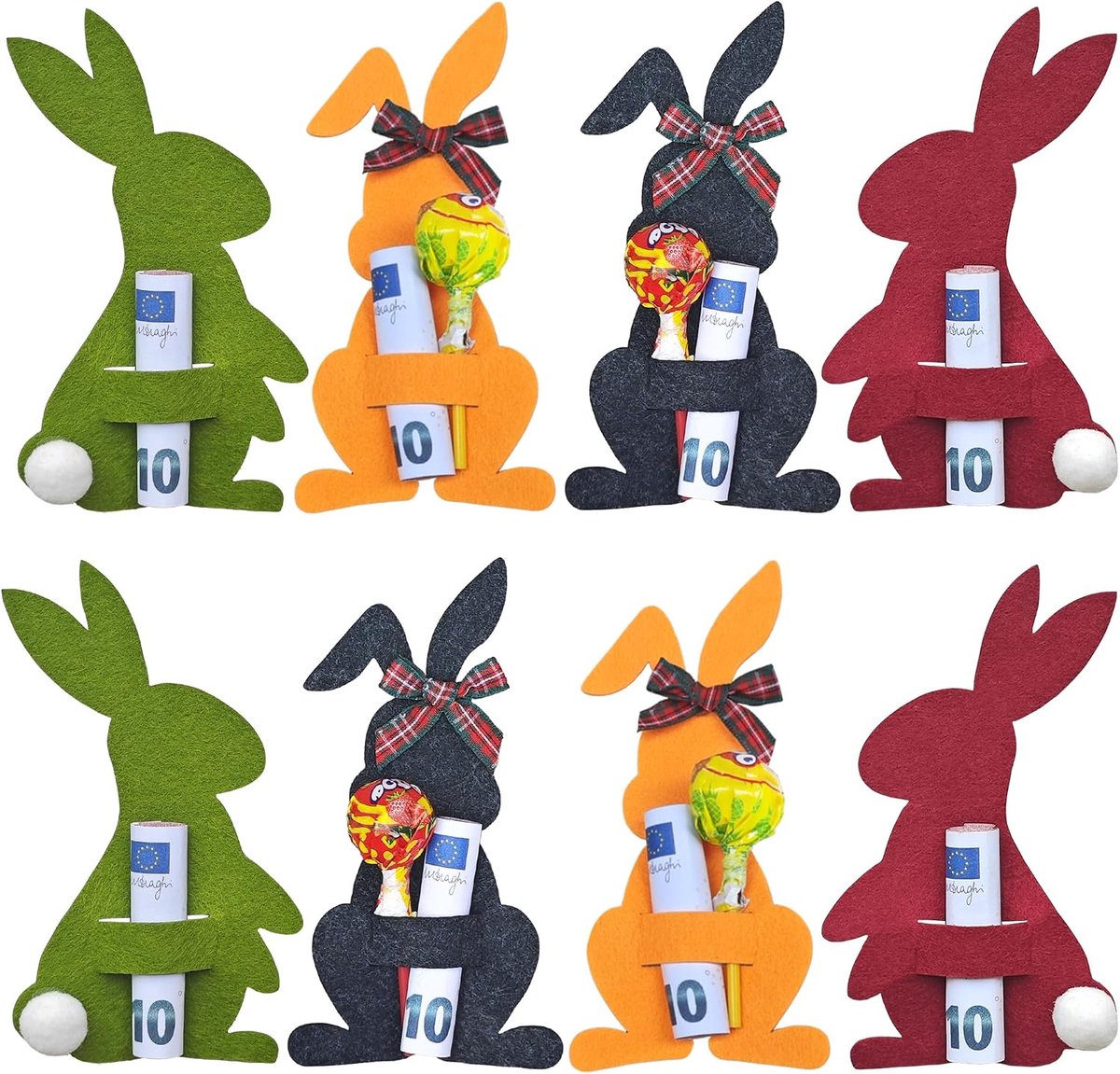 Geldcadeau voor Pasen, paascadeaus voor volwassenen en kinderen, perfect voor het verpakken van paascadeaus met bankbiljetten, kleurrijke geldgeschenkverpakking met hazendecoratie voor