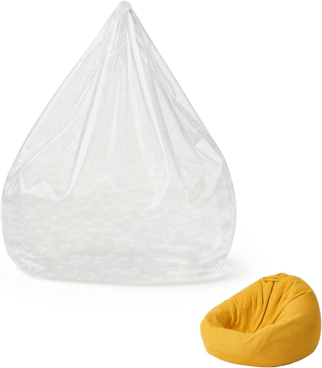 Binnenhoes voor zitzak, binnenhoes van de zitzak, zitzakhoes, voering zonder vulling, zitzak, zakdoeken, vervangende hoes voor stof, bank, DIY, Lazy Bag, wit