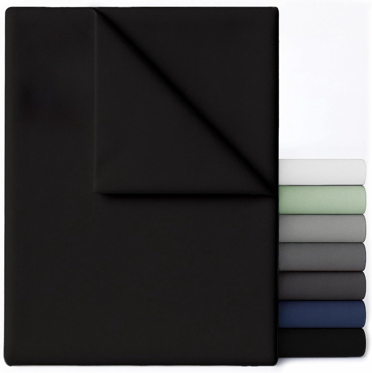 Laken voor 2 personen - 240x280 Zwart - Ultrazachte Geborstelde Microvezel voor Tweepersoonsbed 160x200 - Oeko-Tex Gecertificeerd
