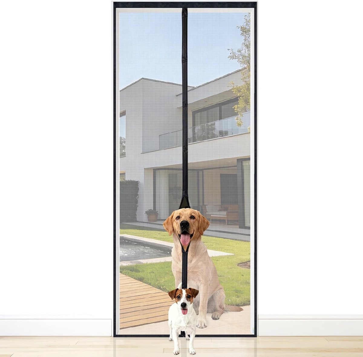 VP Pro Premium Vliegengordijn voor Balkondeuren, Vlamvertragend Glasvezelmateriaal, Extreem Robuust & Krasbestendig, Magnetische Insectendeur, 3,8 cm Brede Bevestigingsband, 120x240 cm
