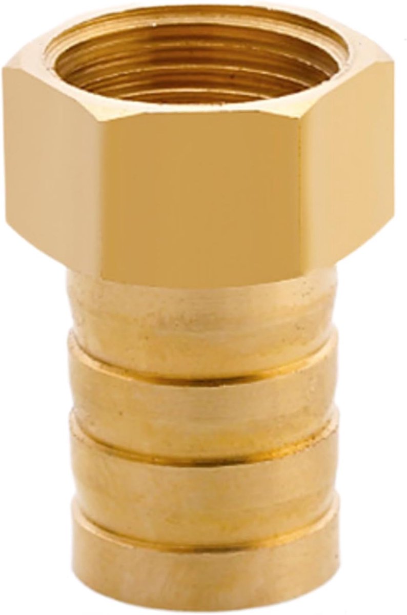 19 mm slangaansluiting van messing 1/2 inch | binnendraad, verbindingsstuk voor metaal, slangverbinder, luchtadapter (19 mm dik)
