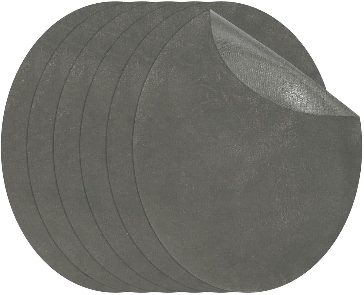 Opstrijkbare patches 11 x 14 cm, 6 stuks ovale elleboogpatches knie-reparatiepatch suède stoffen applicaties voor shirt jeans jas kleding reparatie decoratieset grijs