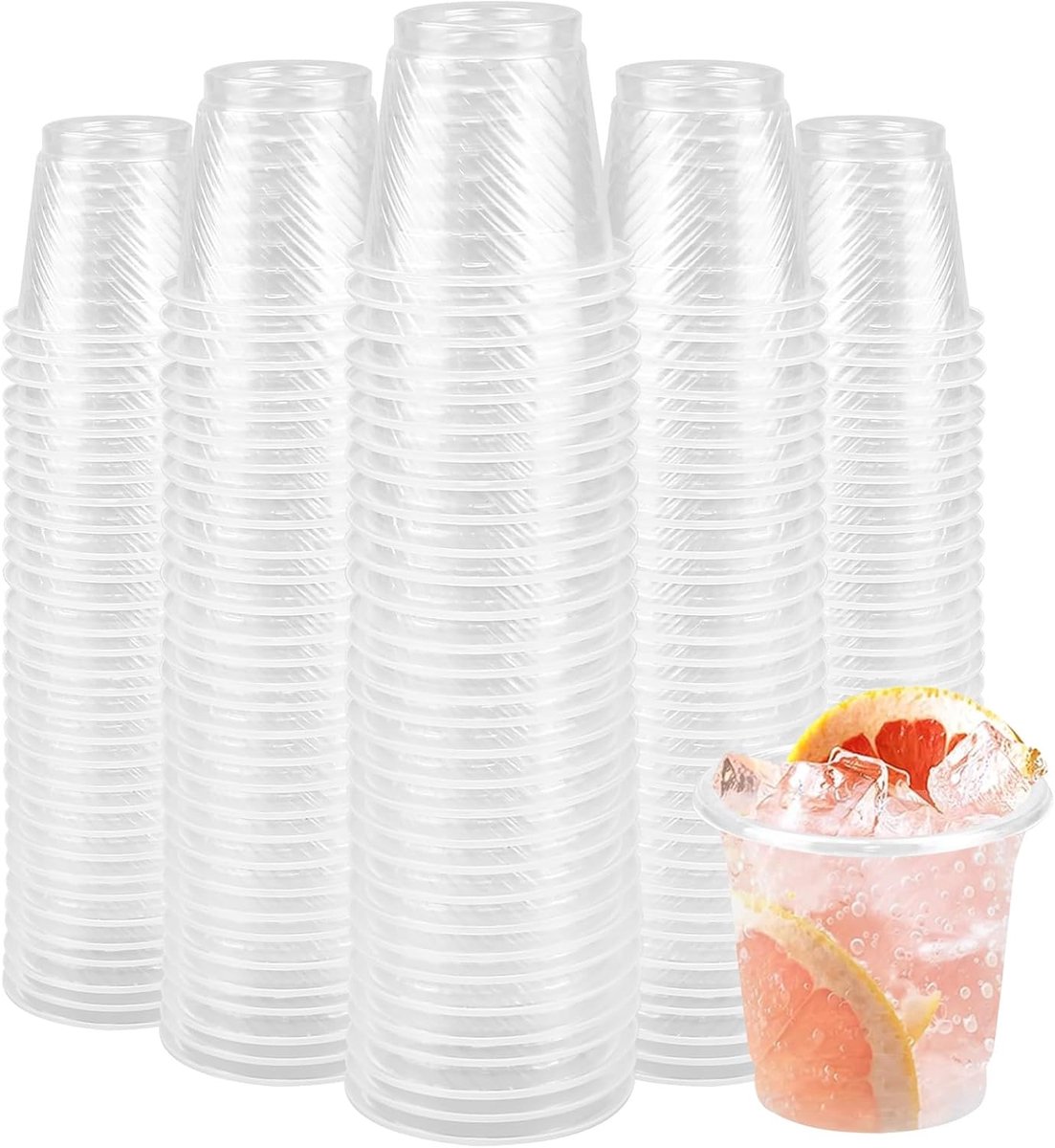 Shotglazen van plastic 60 ml/6 cl, herbruikbare plastic beker, transparant shotglas, partybeker, shotglas voor verjaardagen, proeverijen, feesten
