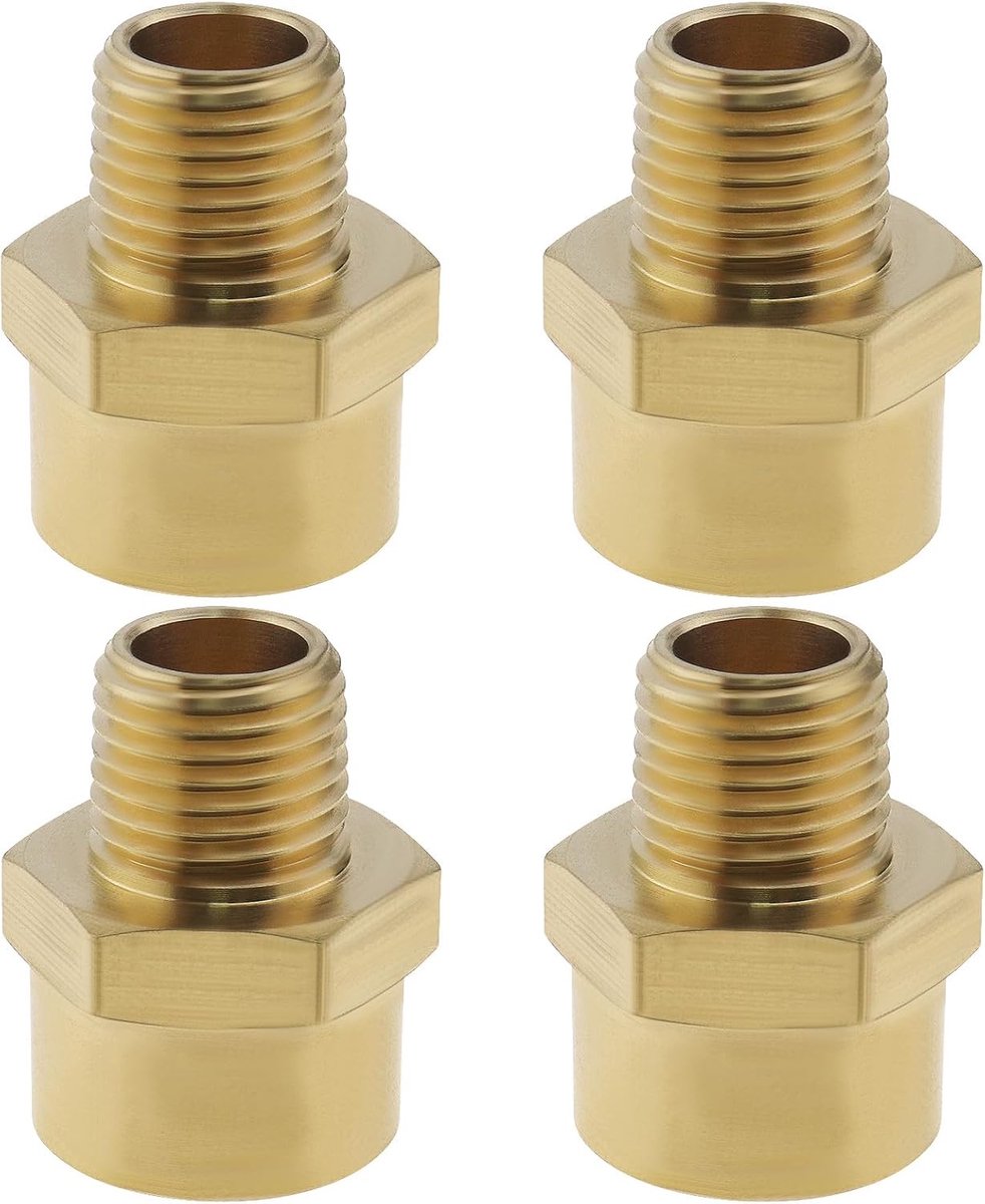 idea 4 stuks 6 mm mannelijk naar 9,5 mm vrouwelijk BSP messing adapters pijpfitting adapter messing draad converter accessoires voor industriële toepassingen