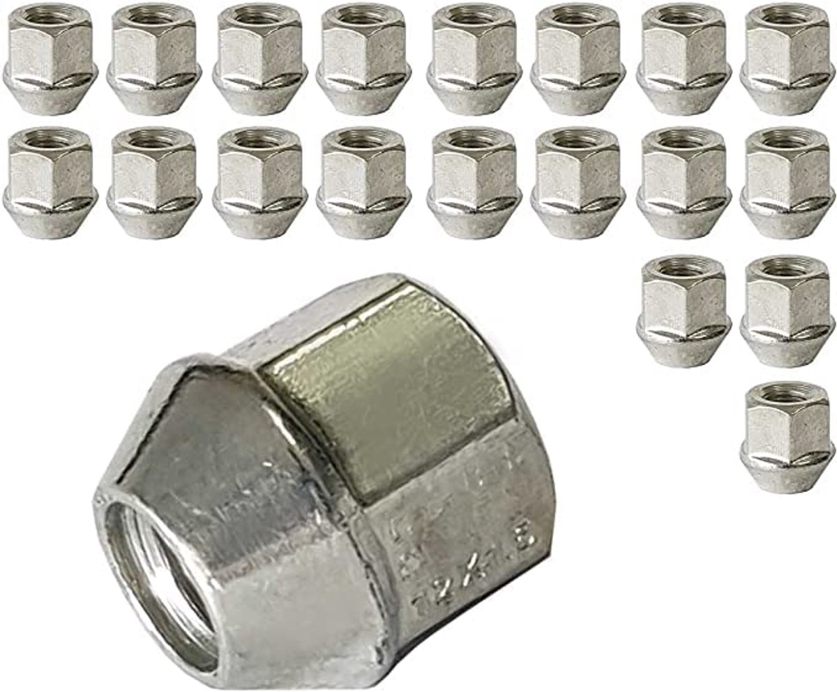 Moeren M12 x 1,5 Radmutters 20 Stuks Conisch HEX 21 mm
