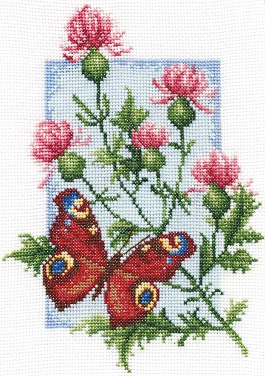 Borduurpakket Vlinder B-0117 - Kruissteek - Borduren voor volwassenen - Aida