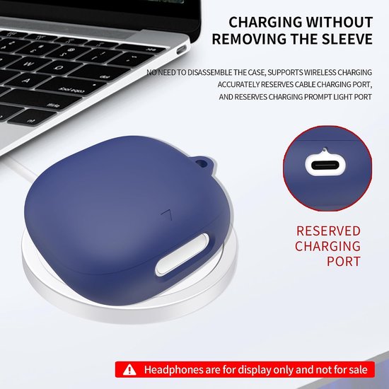 Hoes compatibel met Anker Soundcore Liberty 4 Pro, zachte siliconen, krasbestendig, Bluetooth-hoofdtelefoonbox, beschermhoes, compatibel met Anker Soundcore Liberty 4 Pro. Zwart — afbeelding 2