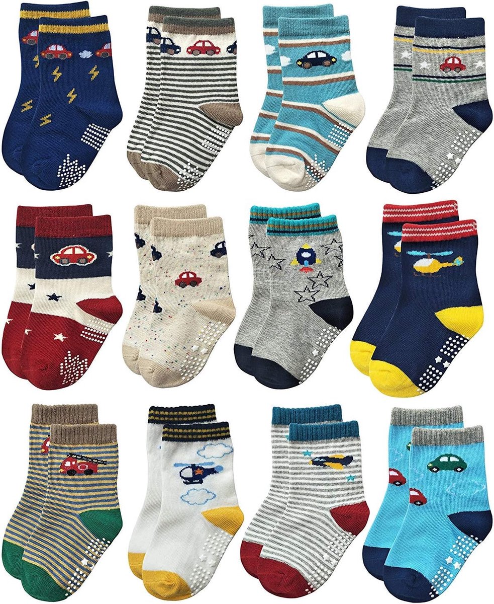 Sokken met grip voor baby peuter jongens meisjes