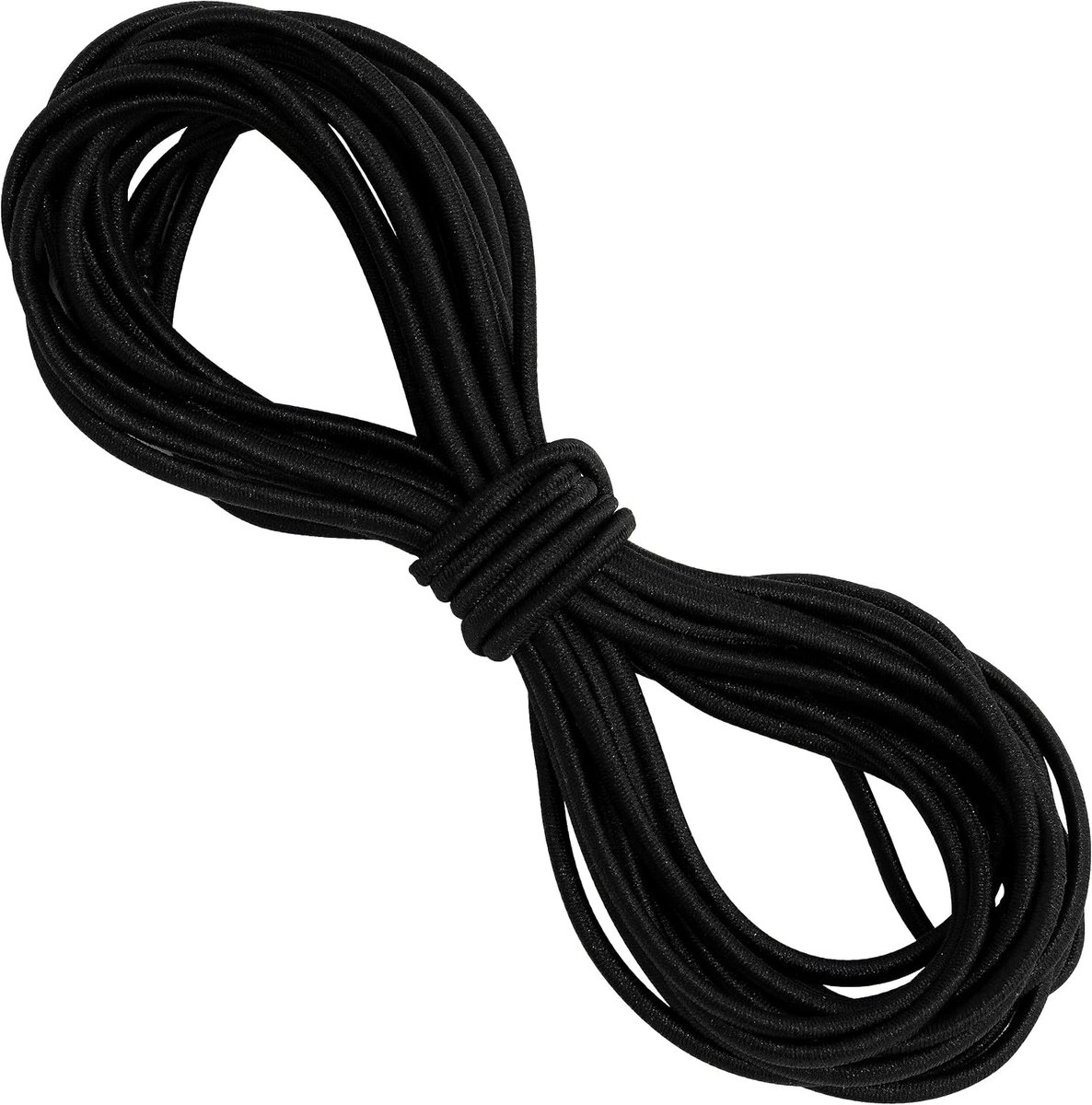 - C67772 - elastisch rond koord 5 meter - diameter 2,5 mm - kleur zwart