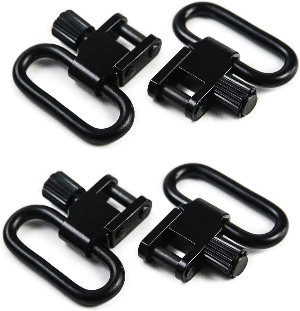 4 stuks, 2,5 cm, snelle demontage, draaibaar, voor weefseltape, metaal, zwart