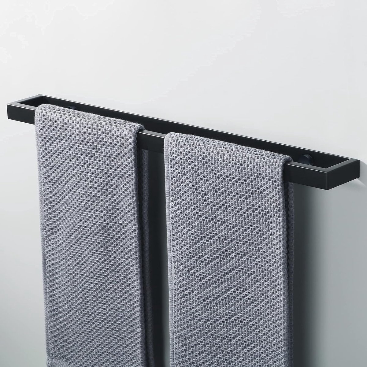 handdoekhouder voor badkamer matzwart handdoekstang 50CM | Roestvrij staal SUS304, schroefbevestiging, gastendoekhouder wandmontage voor badkamer en keuken