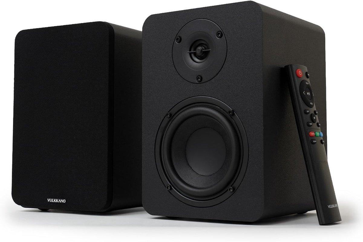 SnelShoppen - Actieve Bibliotheekluidsprekers A4 Arc MKII met 4 Inch Woofer, Bluetooth 5.0, HDMI Arc, Optisch, RCA, USB, Subwoofer-uitgang, Studio-mon
