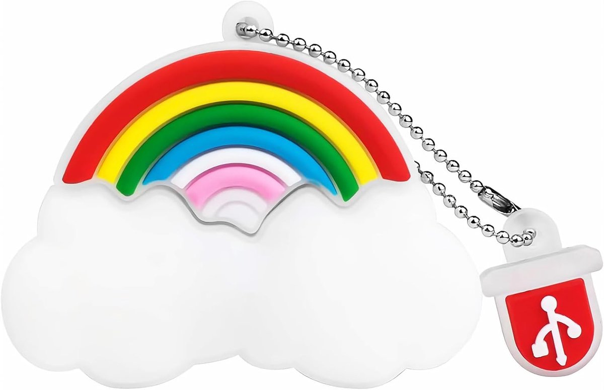 Leuke USB Flash Drive 32 GB Cartoon Regenboog Wolk Vormige Memory Stick Nieuwigheid USB Drive Pendrive