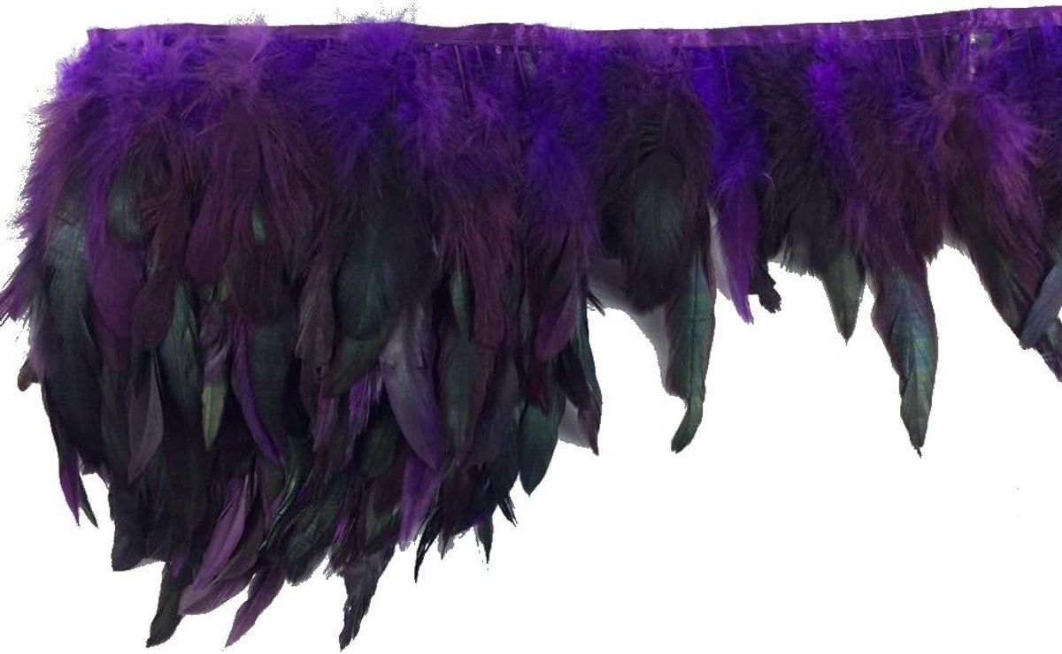 Hanenveren franje, 13-18 cm breed, verkocht in een verpakking van 4,6 m