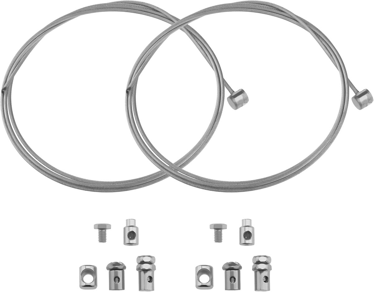 2 Sets Gaskoppeling Kabel Reparatieset met Soldeerloze Mouw en Moer Set Compatibel met Grasmaaier Rotovator Ride On 100cm
