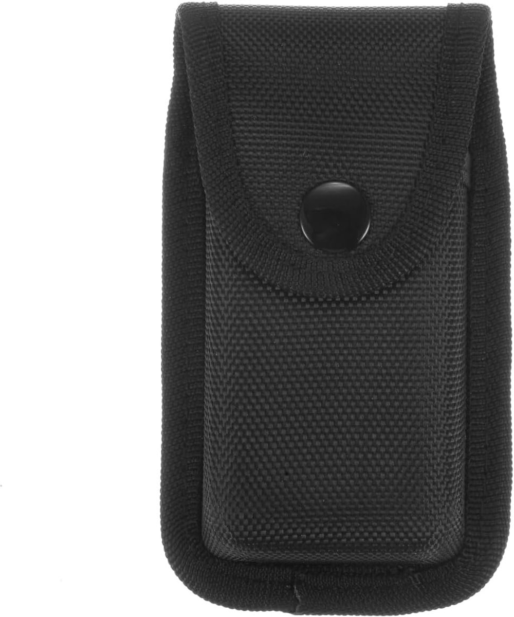 Nylon messentas 13,5 cm x 2,9 inch horizontaal verticaal transport riem lus multitool tas klapmes riem tas met druksluiting zwart, Zwart