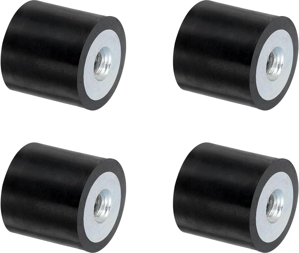 4 stuks 15 x 15 mm M4 rubberen schokdempers, vrouwelijke schroefdraad, trillingsisolerende houders, vervanging voor trillingsdempende lagers, stil plat voetblok