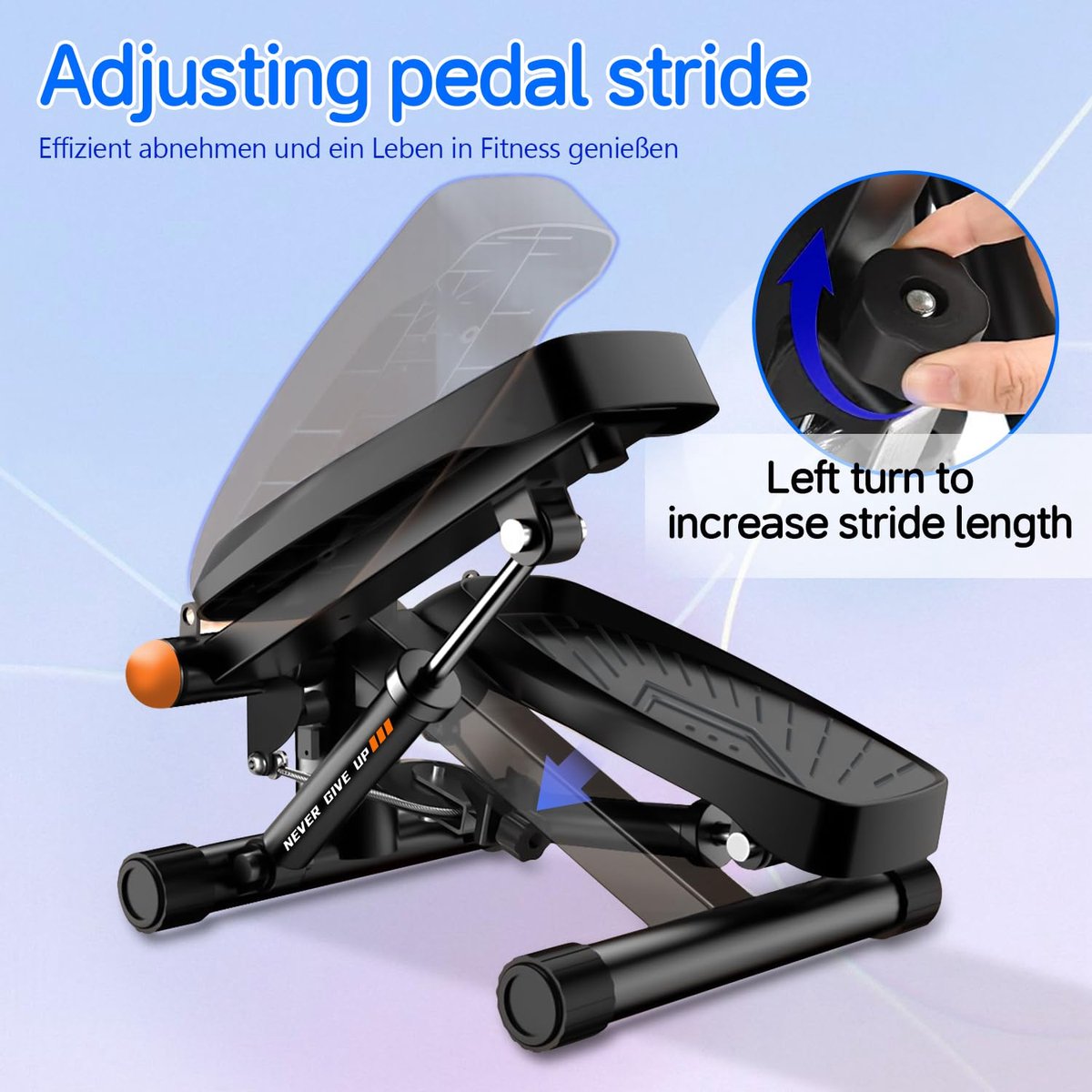 SnelShoppen - Mini Stepper voor Thuis met Oliepijp-Dempingsregulering, Smart Display, Geschikt tot 150kg, Fitnessapparatuur voor Thuis, Compacte Stair