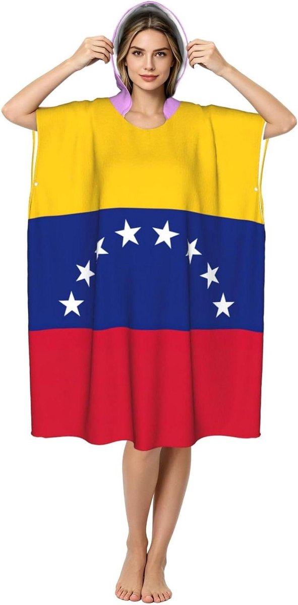 Surf Poncho Handdoek - Veranderende Gewaad - Watersporten - Sneldrogende Microvezel - 90 x 110 cm - Zwart