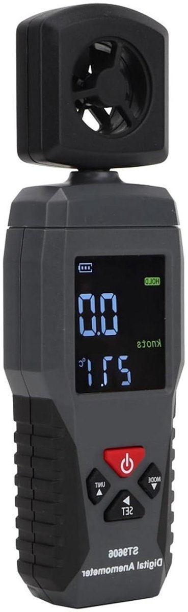Anemometer Windmeter - Windmeter Windmeter - Windmeten Buiten - Max Min Gemiddelde Waarden - 19 x 8 x 3 cm
