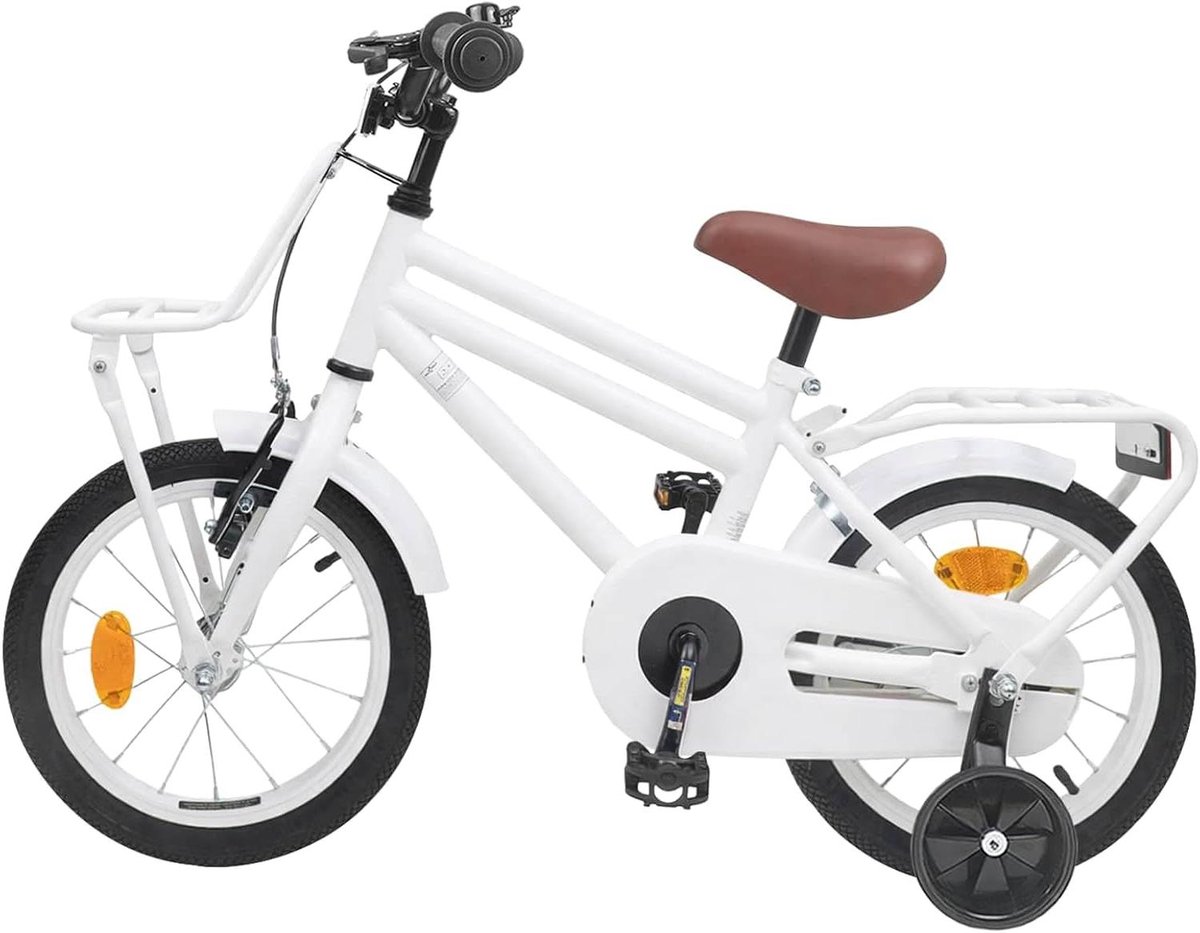 Kinderfiets 16 Inch sfiets sfiets Buiten Spelen Duurzaam Stalen Frame 16 inch Wit