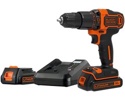 BLACK+DECKER BDCHD18 - Accuboormachine - Udarowa functie - 18V - 2,0 Ah