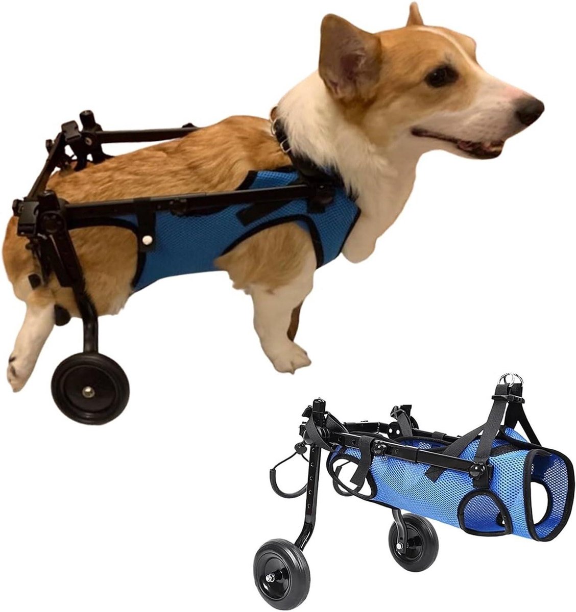 Hondenrolstoel - Hulp voor honden - Mobiliteit verbeteren - Verstelbaar ontwerp - Maat M - One Color