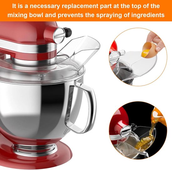 Spatbescherming voor Keukenmixers - Transparant, Diameter 21,3 cm - Keukenaccessoires voor Veilig Koken van LeMisa — afbeelding 3