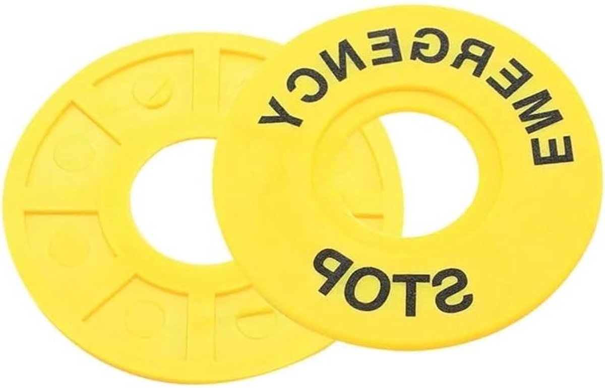 Noodstop Schakelaar - Alarm Ring Knop - Machine Veiligheid - Snelle Activering - 60mm Diameter - Geel