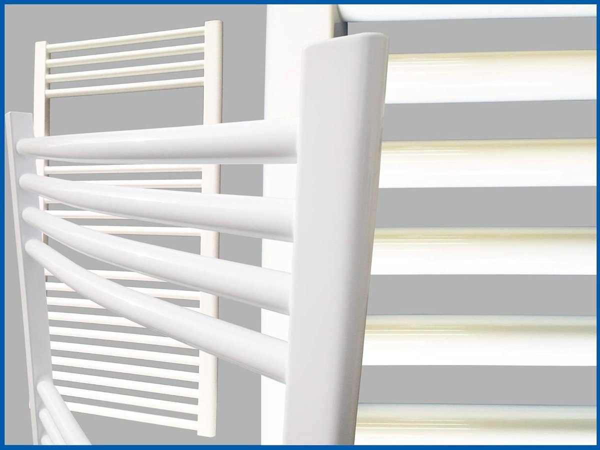 Badkamerradiator - Handdoekwarmer - Badkamer Verwarmen - Gebogen Design - 500 x 800 mm - Wit