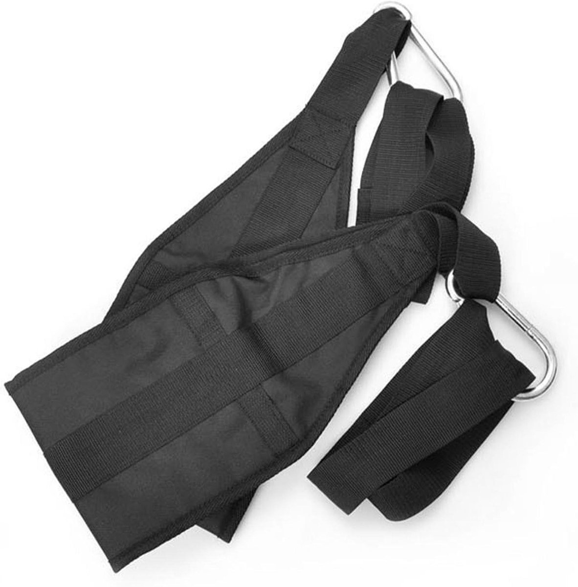 Ab Straps - Buikbanden Oefeningen - Buikspieren Trainen - Scheurbestendig Oxford Doek - 1 Paar - Zwart