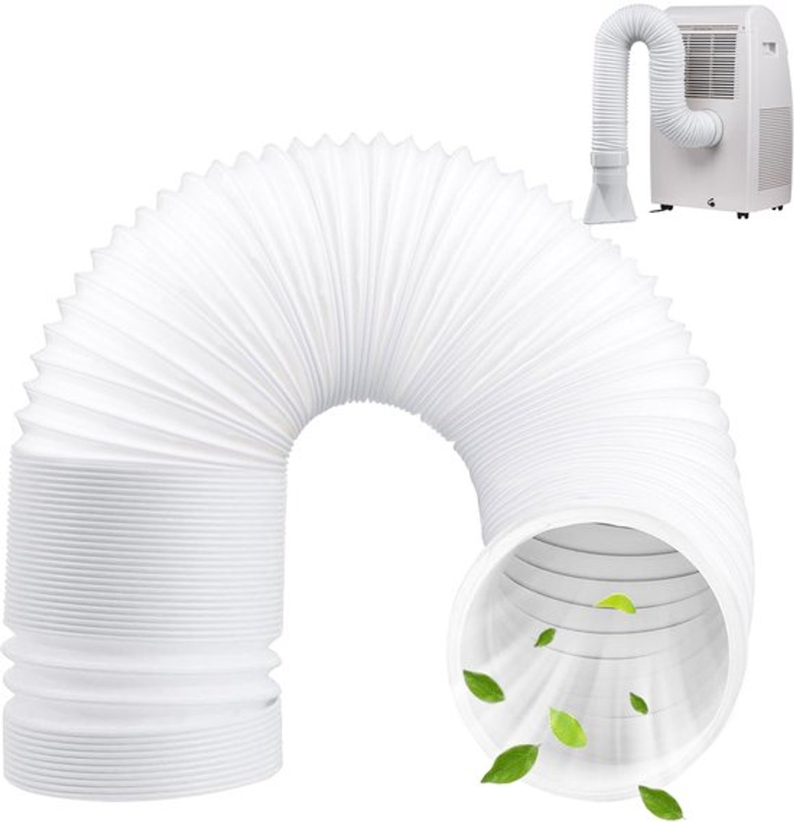 Afvoerslang 130 mm Flexibel - Ventilatieslang - Afvoerslang Droger - Afvoerslang Airconditioning - Afvoerslang Sanitair - Hoogwaardig Materiaal