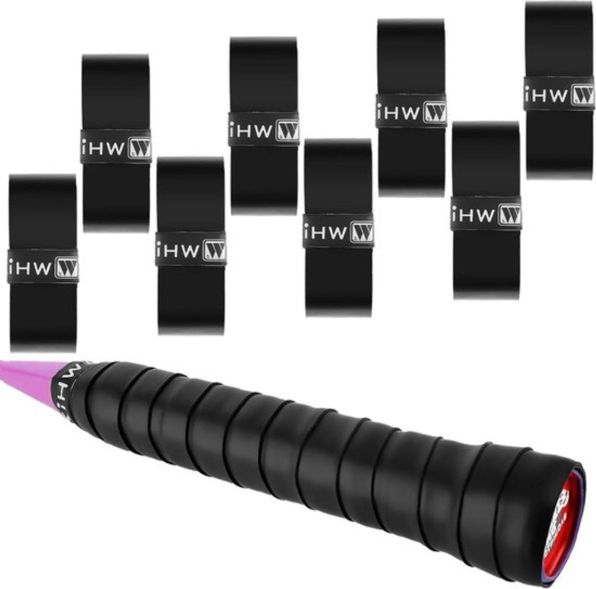 Zelfklevende Gripband voor Tennis- en Squashrackets - Antislip Overgrip - Zweetabsorberend - Badmintongrip - Set van 8 stuks