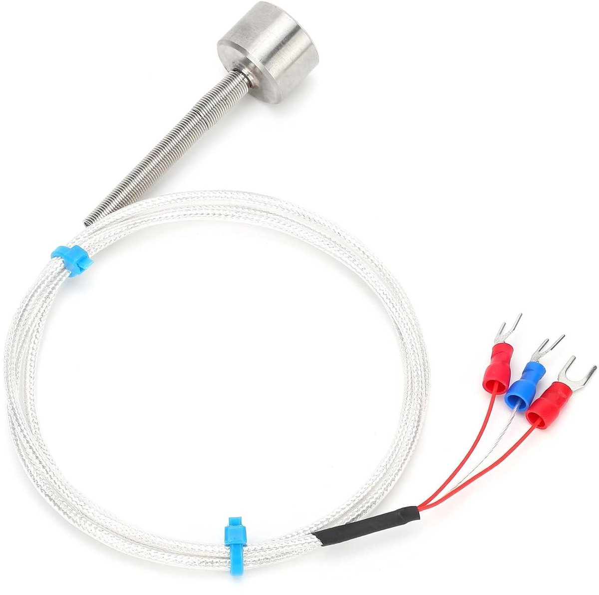 Magnetische Temperatuursensor - PT100 Sensor - Temperatuur Meten - Waterdicht Roestvrij Staal - 10 x 20 mm - Zilver
