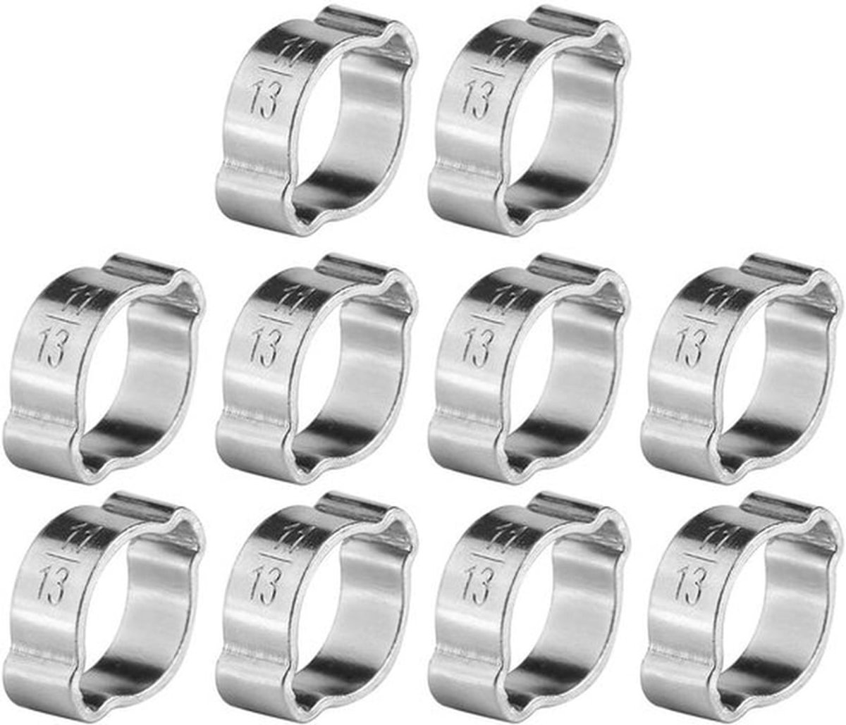 ONF3 - Roestvrij Stalen Slangklemmen - Duurzaam en Betrouwbaar - 10 Stuks - Twee-Oor Klemmen - 5-23mm - Voor Slangen en Pijpen - Geschikt voor K...