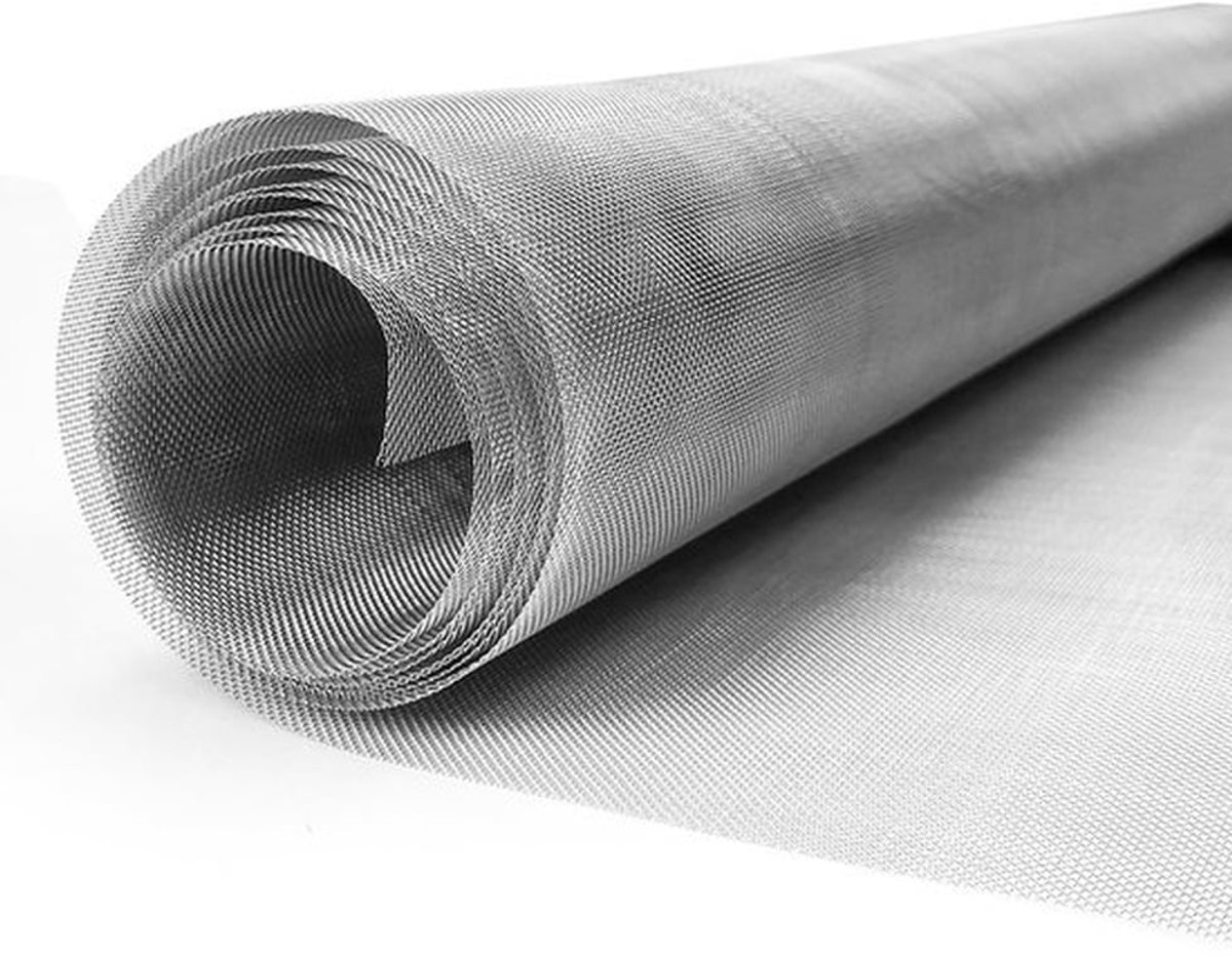 Draadgaas 304 Roestvrij Staal - Fijnmazig 60 x 200 cm - Insectengaas - Vliegengaas - Ventilatierooster - Schokbestendig