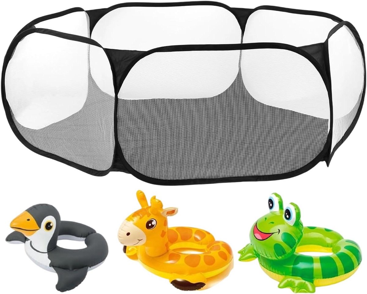Opbergemmer Zwembad - Balorganizer Net-organizer - Zwembadspullen Organiseren - Opvouwbaar Ademend Ontwerp - 120 x 35 cm - Niet gespecificeerd