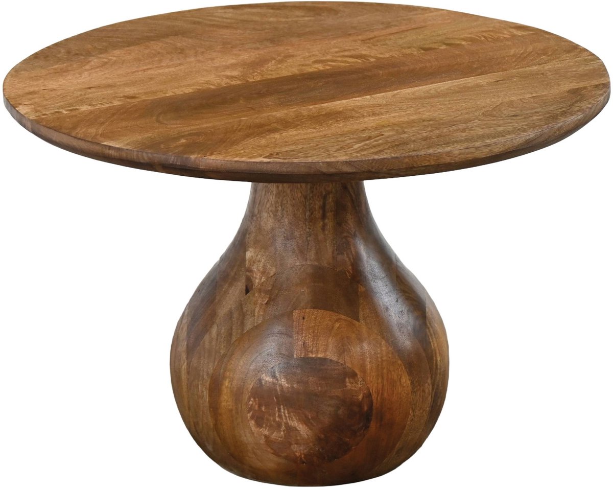 Salontafel mangohout 60 cm rond druppelvorm