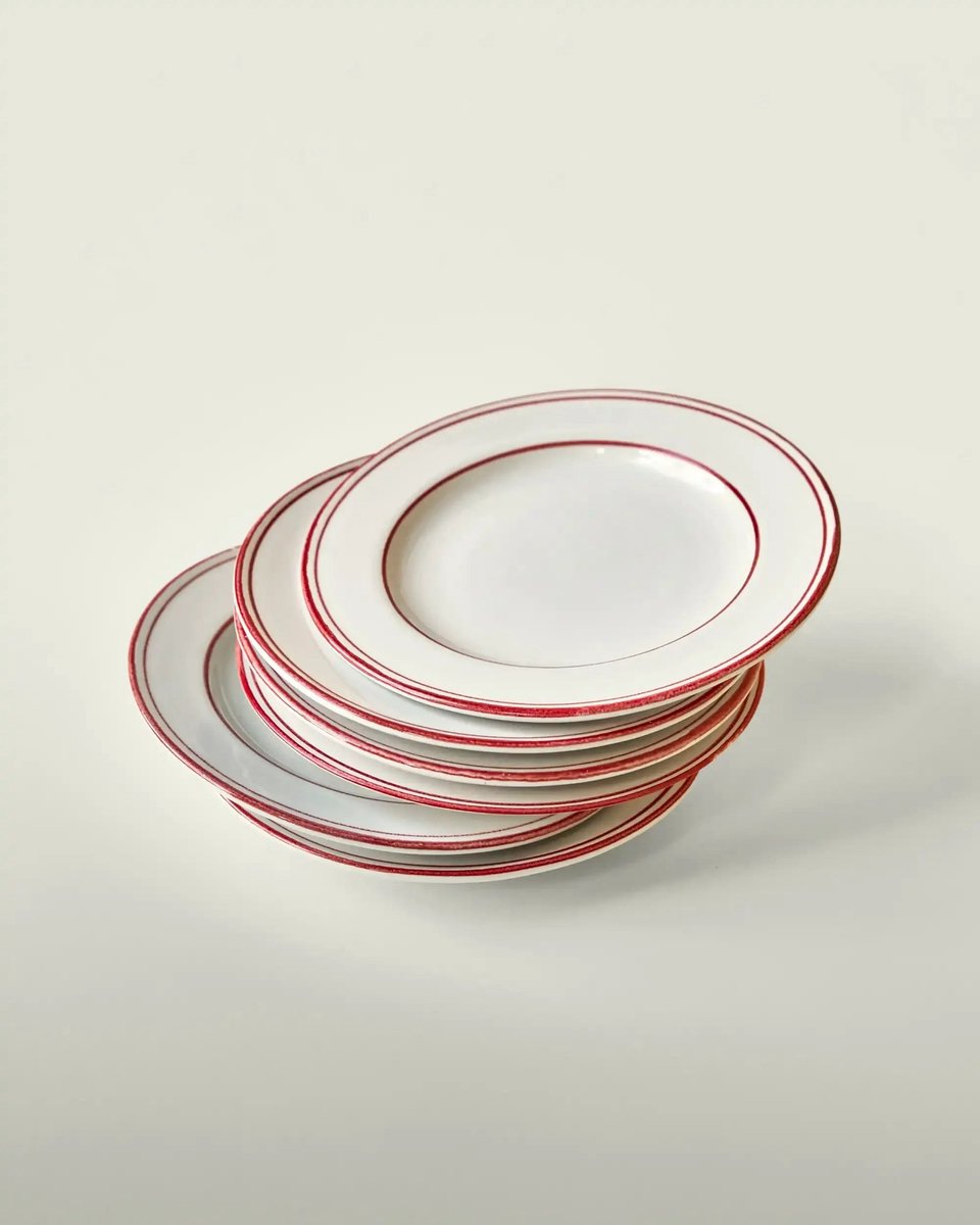 Nicolas Vahe Bistro bord rood 21cm - set van 2