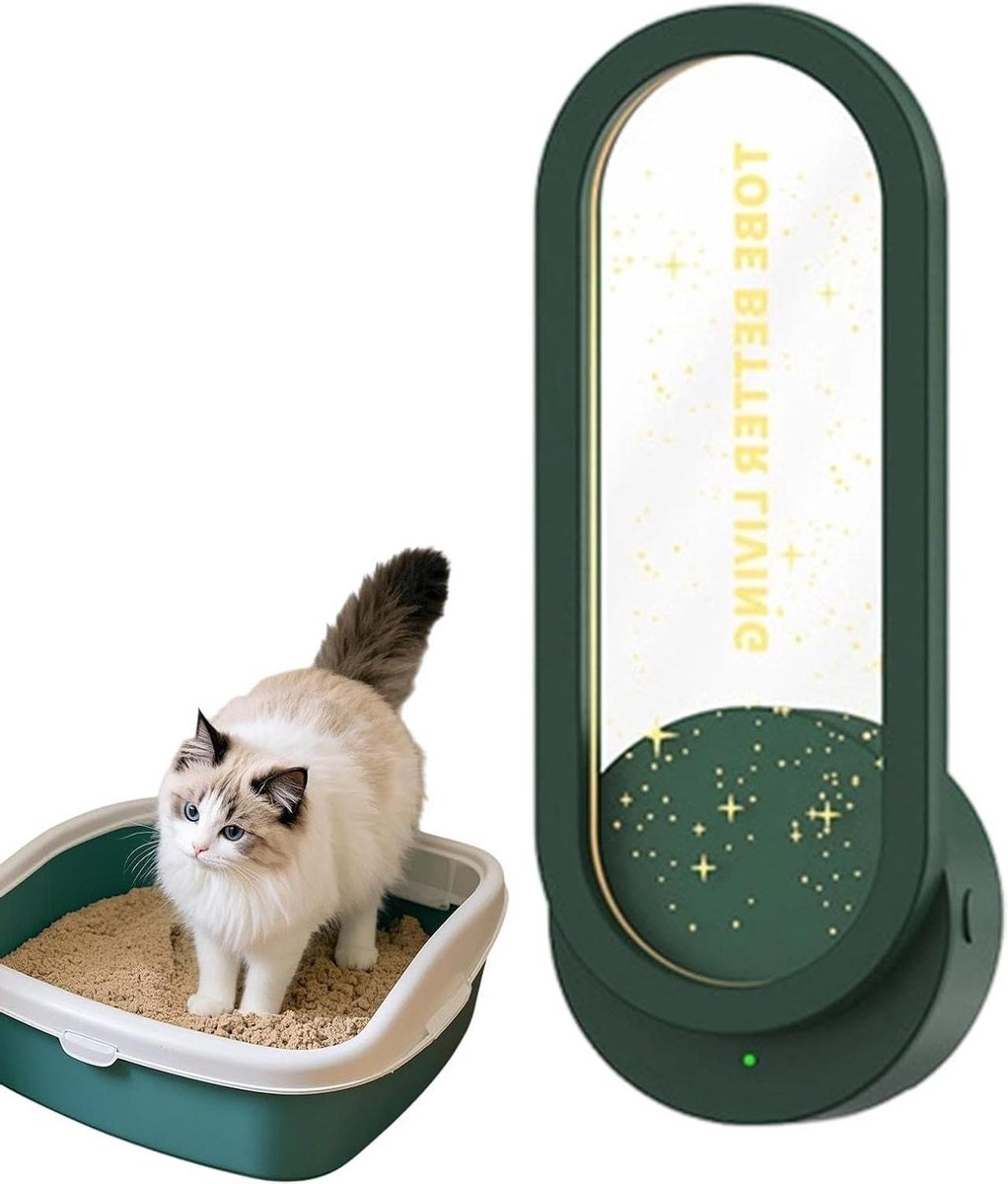 Luchtreiniger met LED - Geurverwijderaar Luchtverfrisser - Kattengeur Neutraliseren - Stille Werking - 131 cm - Wit
