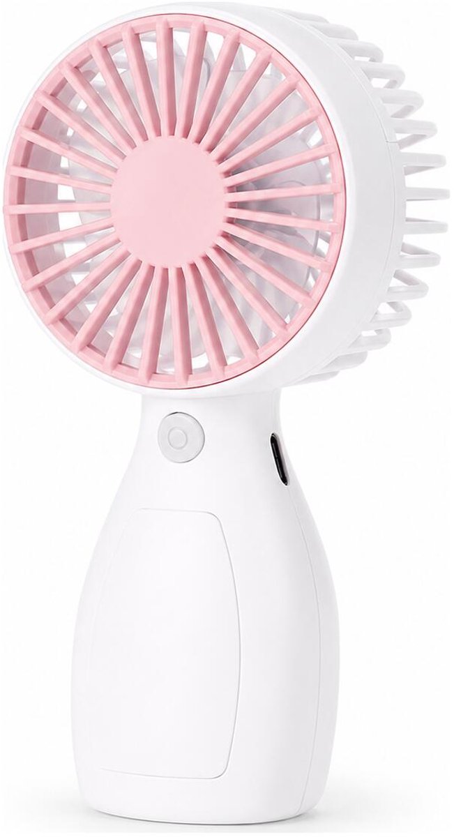 Cooling Mini handventilator - roze - 6 x 12 cm - USB - verkoeling in zomer - Op batterijen